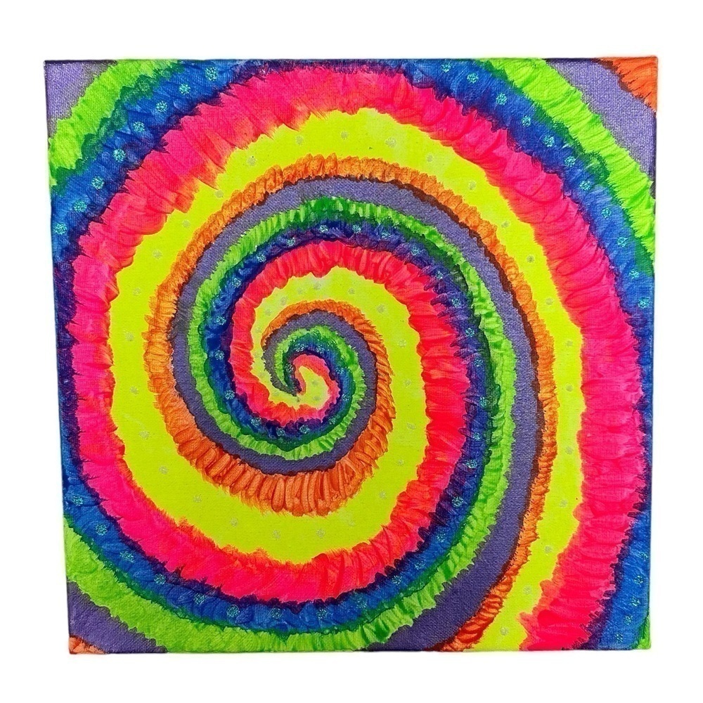 Rainbow Swirl Painting (12”L X 12”H)